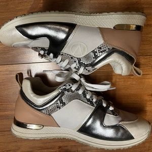 Valentino by Mario Valentino Iris Snakeskin Sneaker 9.5